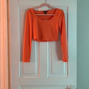 Forever 21 orange crop top